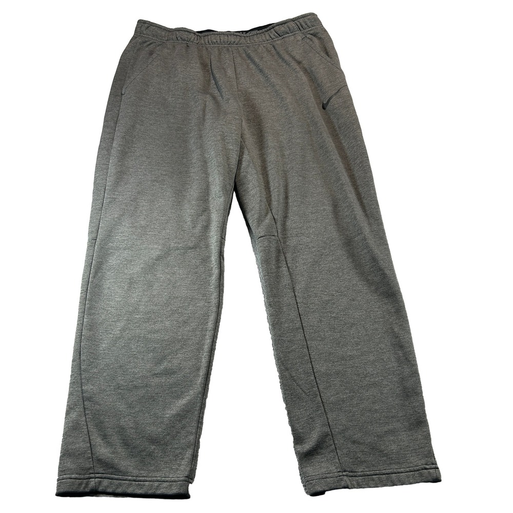 Nike Dri-FIT Therma Pants Mens XL Gray Athletic Fleece Training 932253-071